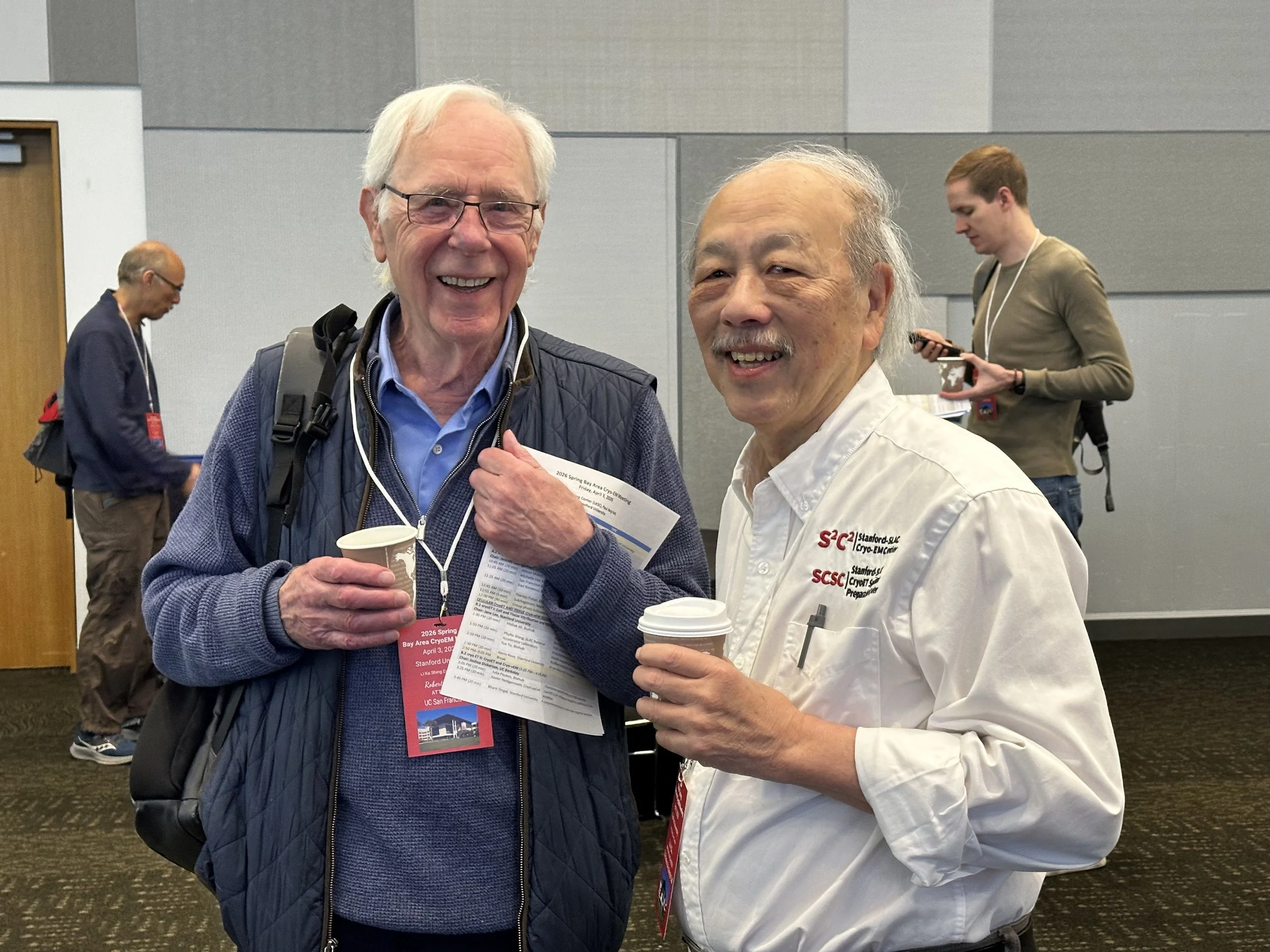Long-time colleagues, Profs. Robert Stroud and Wah Chiu (Host, Organizer) enjoying each other's company