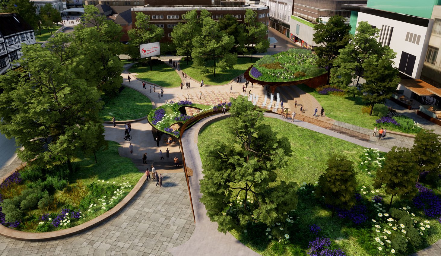 Artists Impression of how Castle Gardens will look