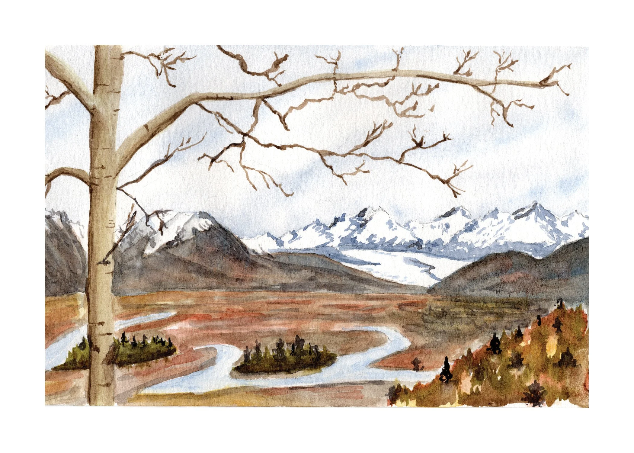 "Knik Glacier"
Watercolor
2024