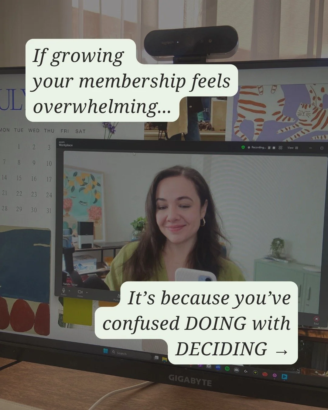 Growing your membership feels overwhelming when you over-focus on &ldquo;doing&rdquo; 

And under-focus on (or straight up avoid) the decisions you need to make, like:

🔹 Letting go of offers that don&rsquo;t fit the future version of your business
