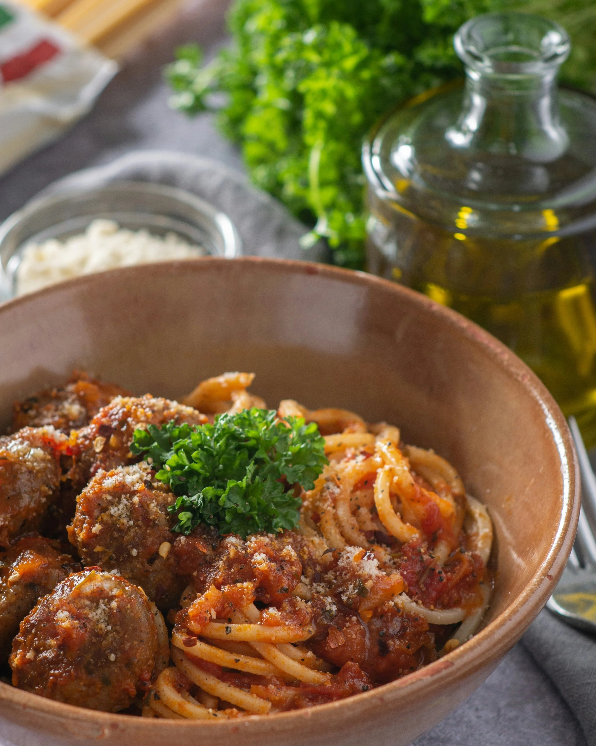 Slow-baked Meatballs with Mozzarella 