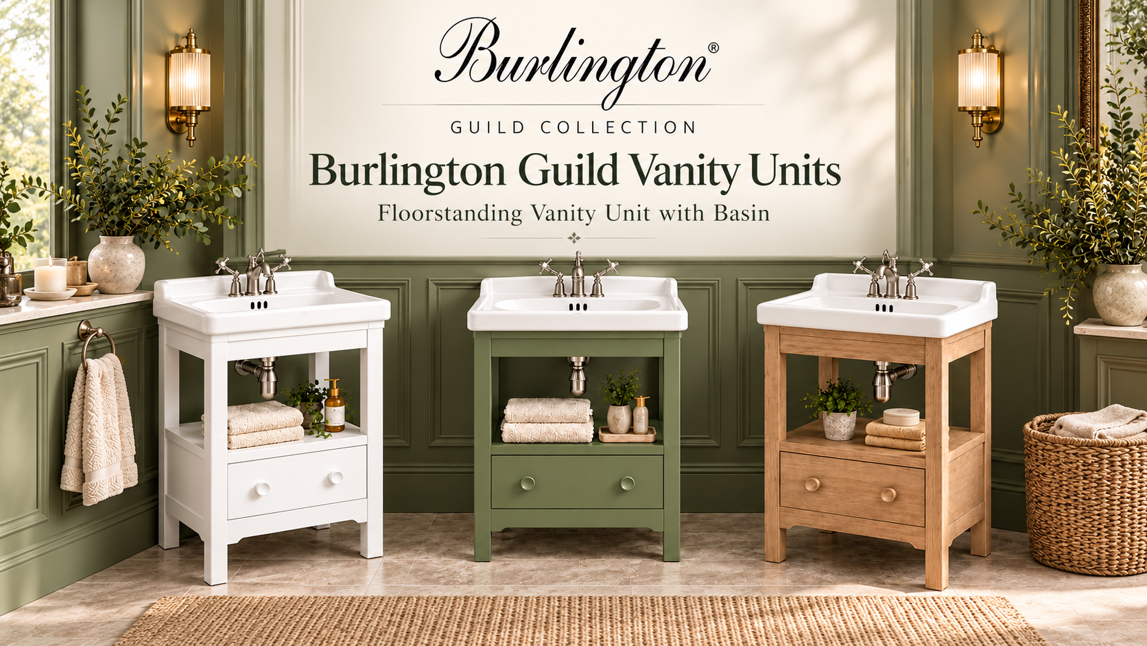 Discover the Burlington Guild Collection – Floorstanding Vanity Units with Washbasins