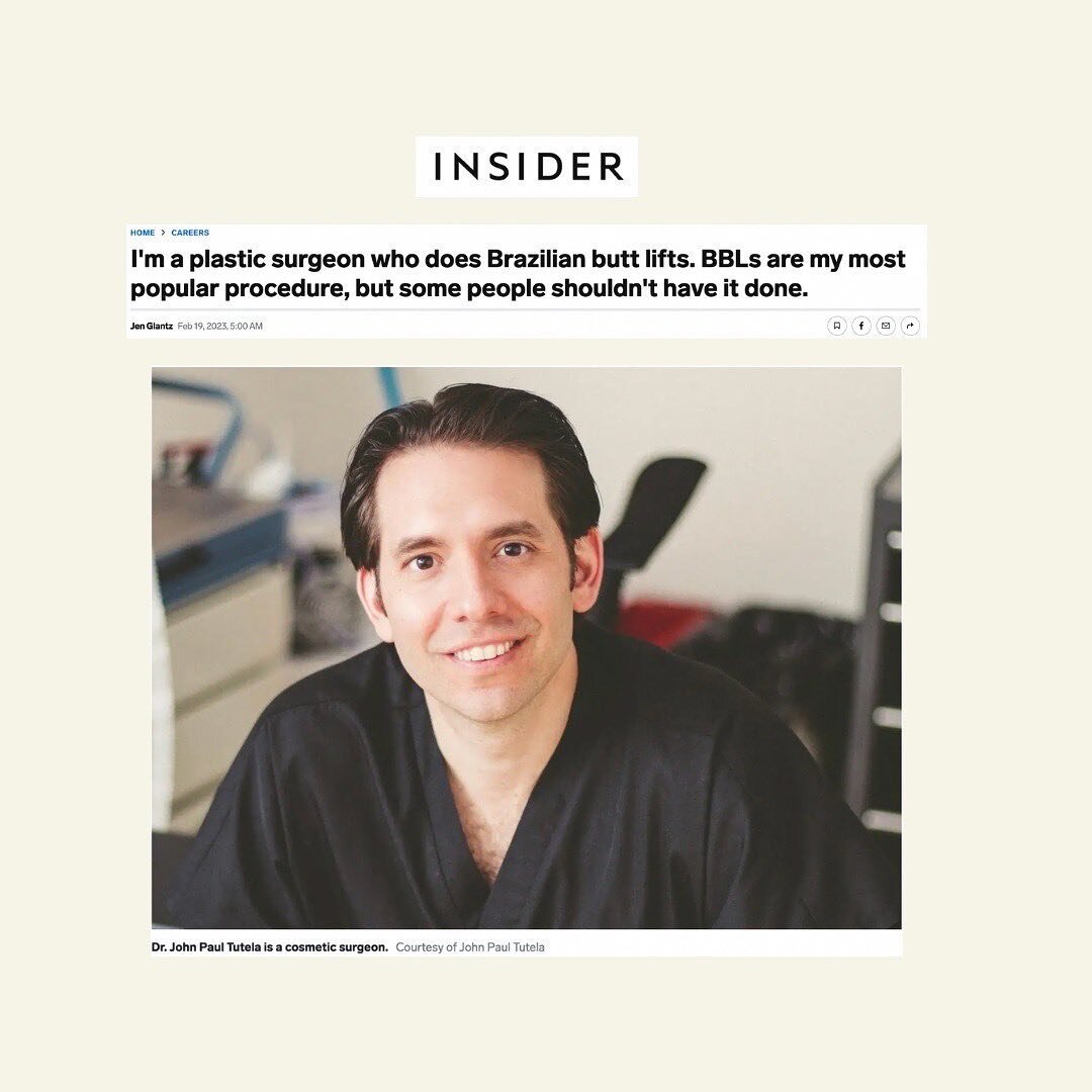 Brazilian butt lift surgeries have been a popular procedure since Dr. John Paul Tutela opened his practice in 2014. He spoke with @insider about what makes this headline-grabbing procedure so popular, who should get one, and who probably shouldn&rsqu
