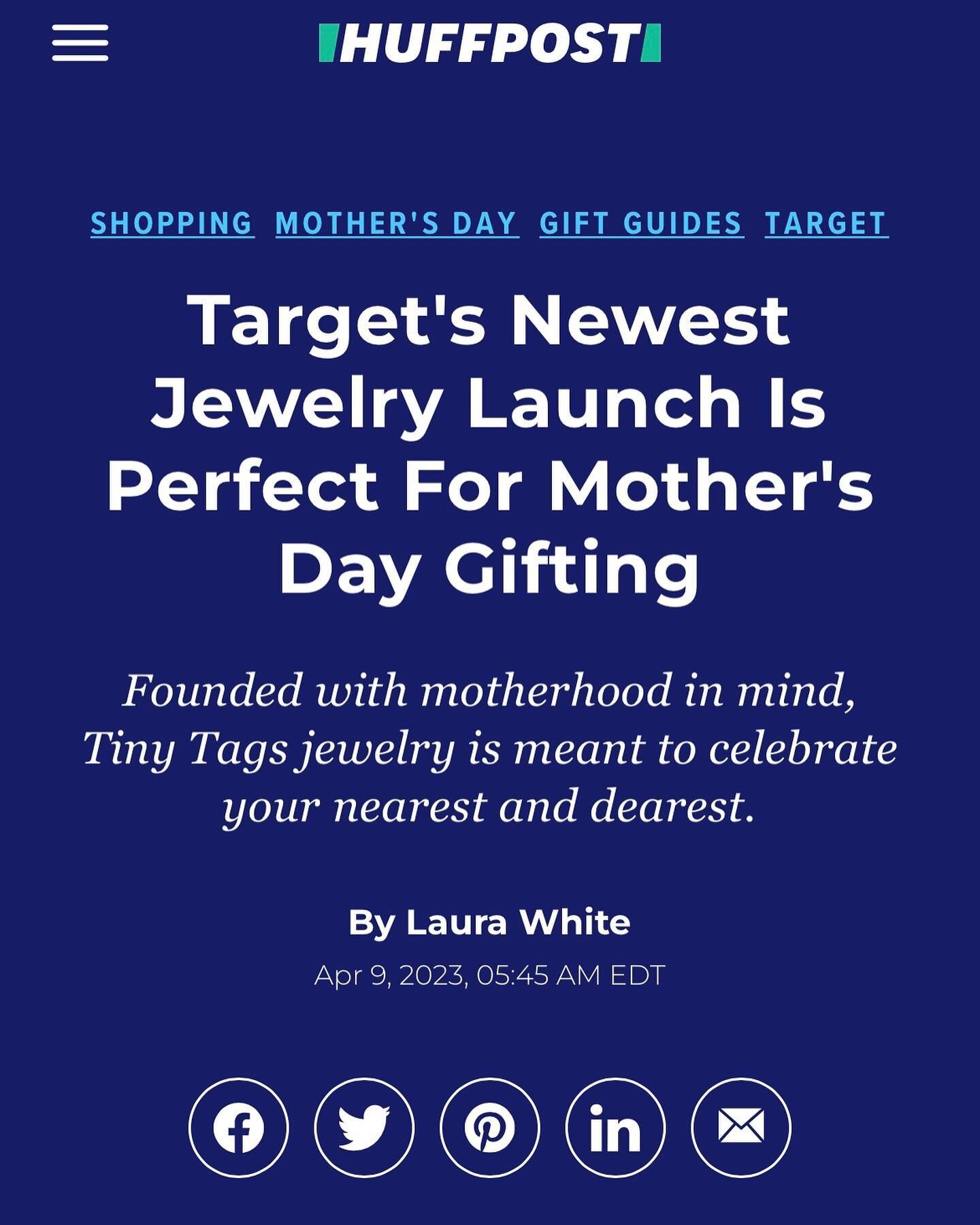 Tiny Tags&rsquo; capsule collection just launched @target 💎🎯 Its a can&rsquo;t miss - especially with Mother&rsquo;s Day right around the corner. Check out all the details on @huffpost via the link in our stories. Happy shopping! ✨