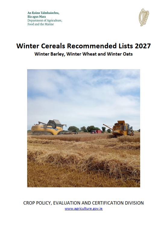 Seedtech varieties deliver strong results in the 2027 DAFM Recommended Lists