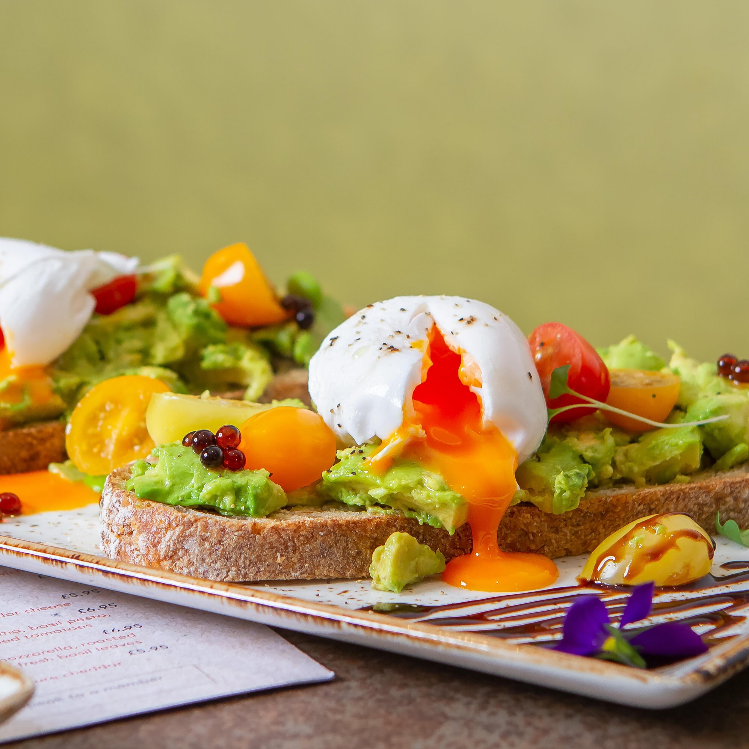 The Avocado special is always a big hit whatever time of day! 

We offer a large selection of all day breakfast choices  on our menu using only the best ingredients available.