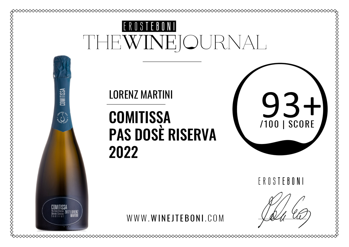 Comitissa Lorenz Martini Award The Wine Journal Pas Dose Riserva Vint. 2022