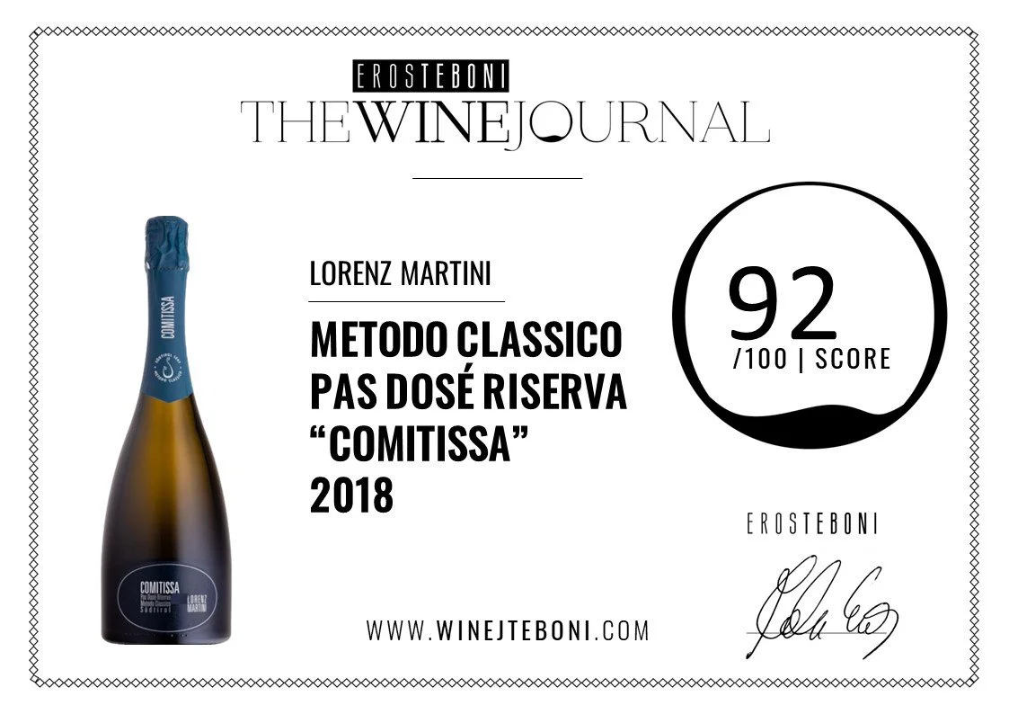 Comitissa Lorenz Martini Award The Wine Journal Pas Dose Riserva Vint. 2018