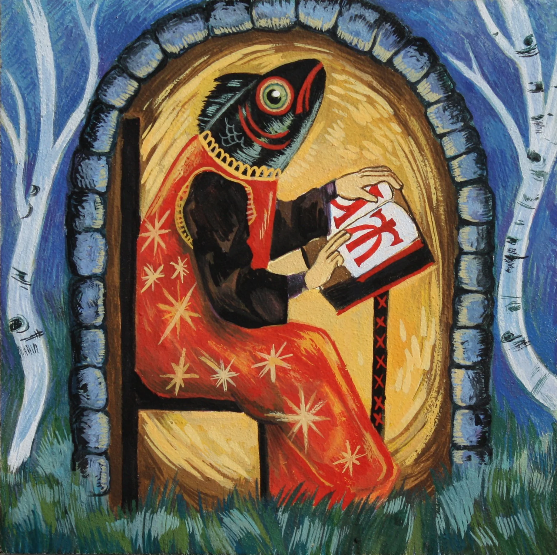 Gouache on masonite, 2026