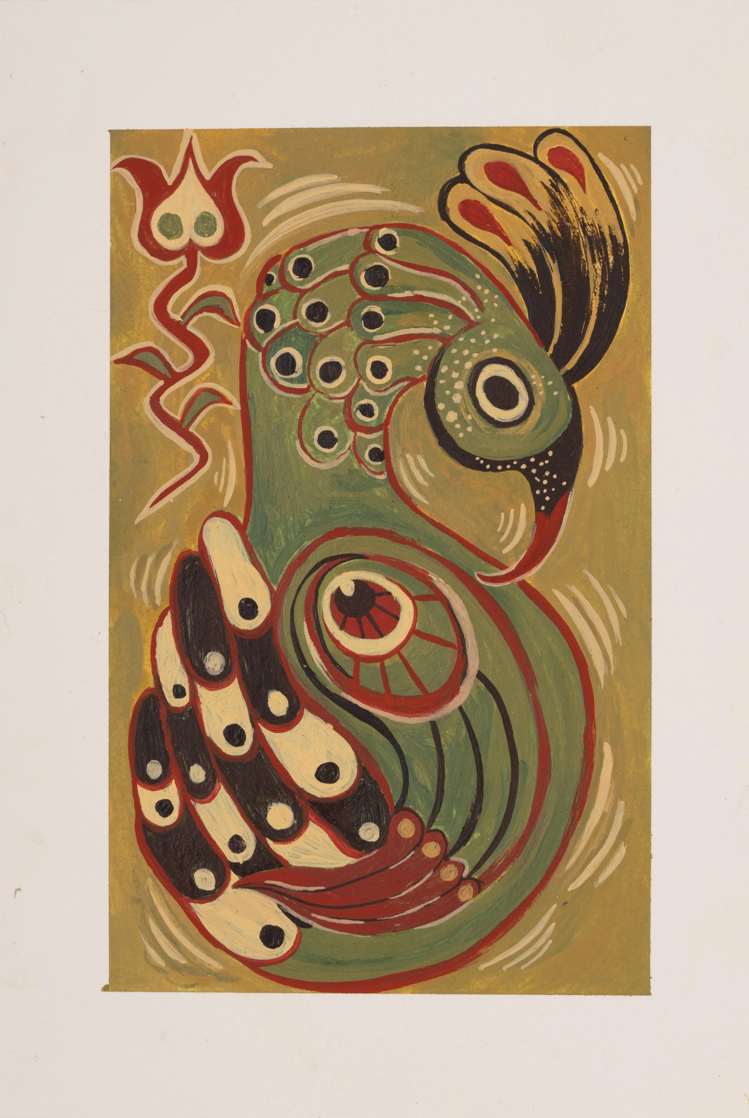 Encaustic on paper, 2023