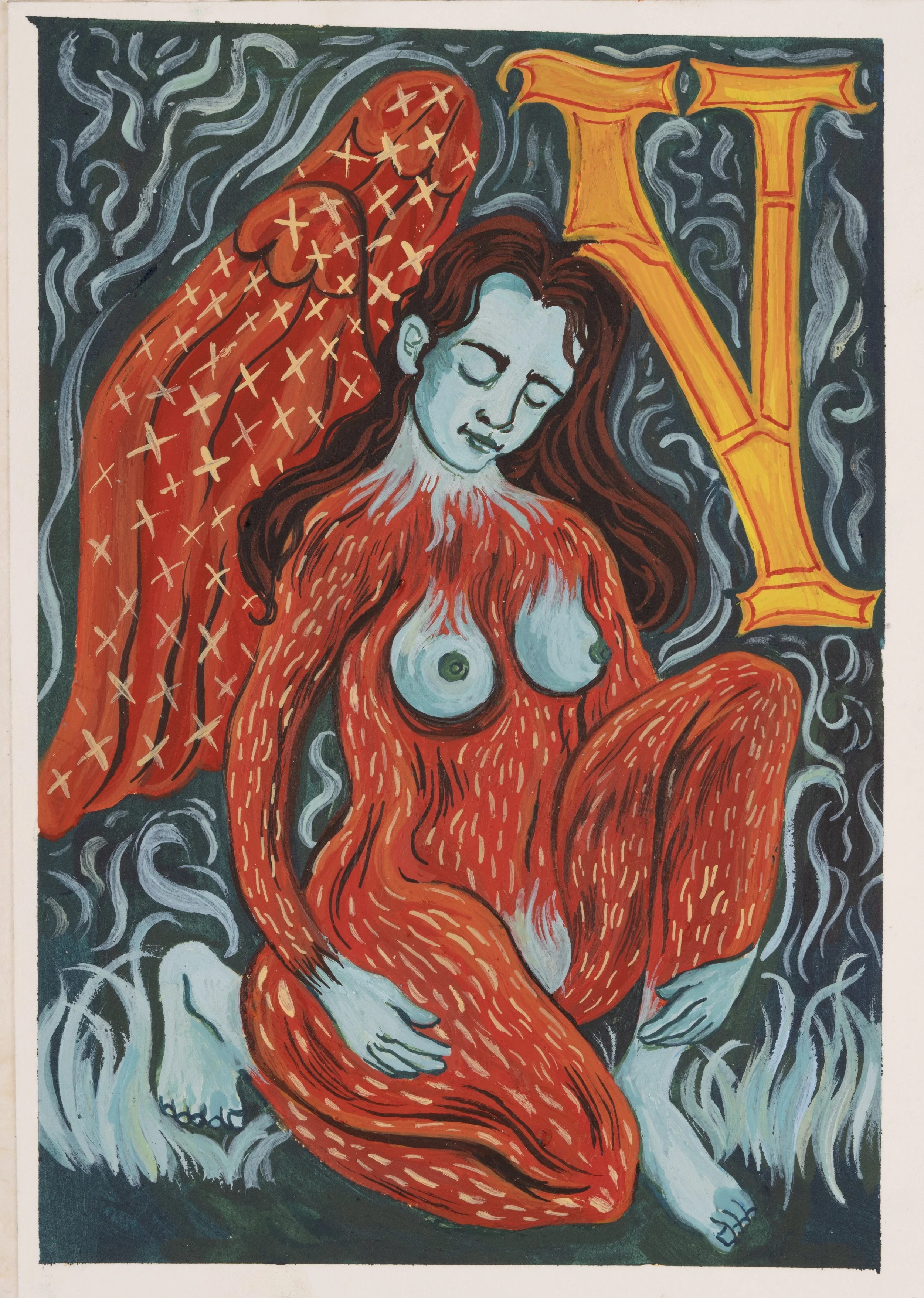 Encaustic on paper, 2023