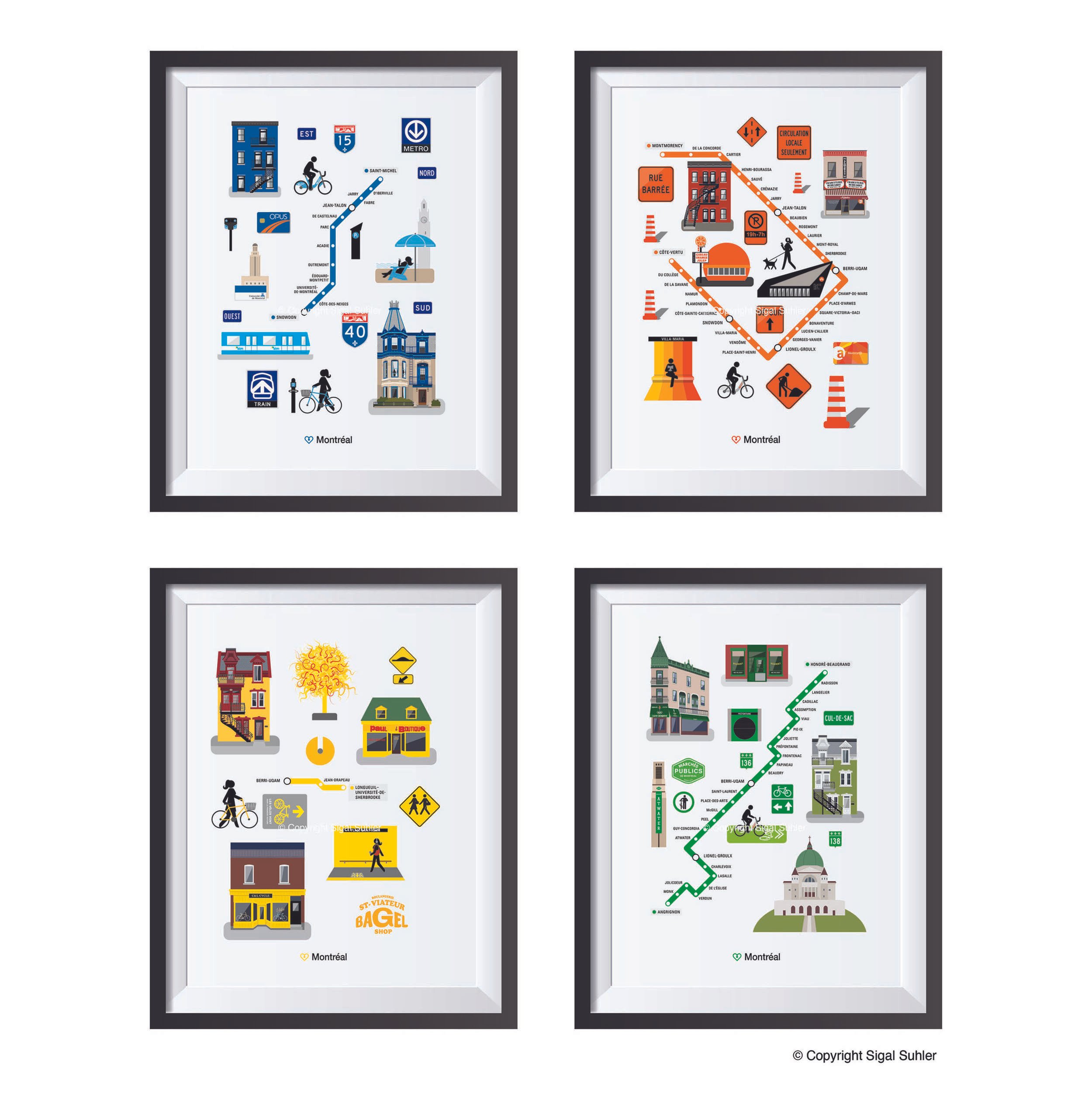 Set 4 Metro lines - black frames.jpg