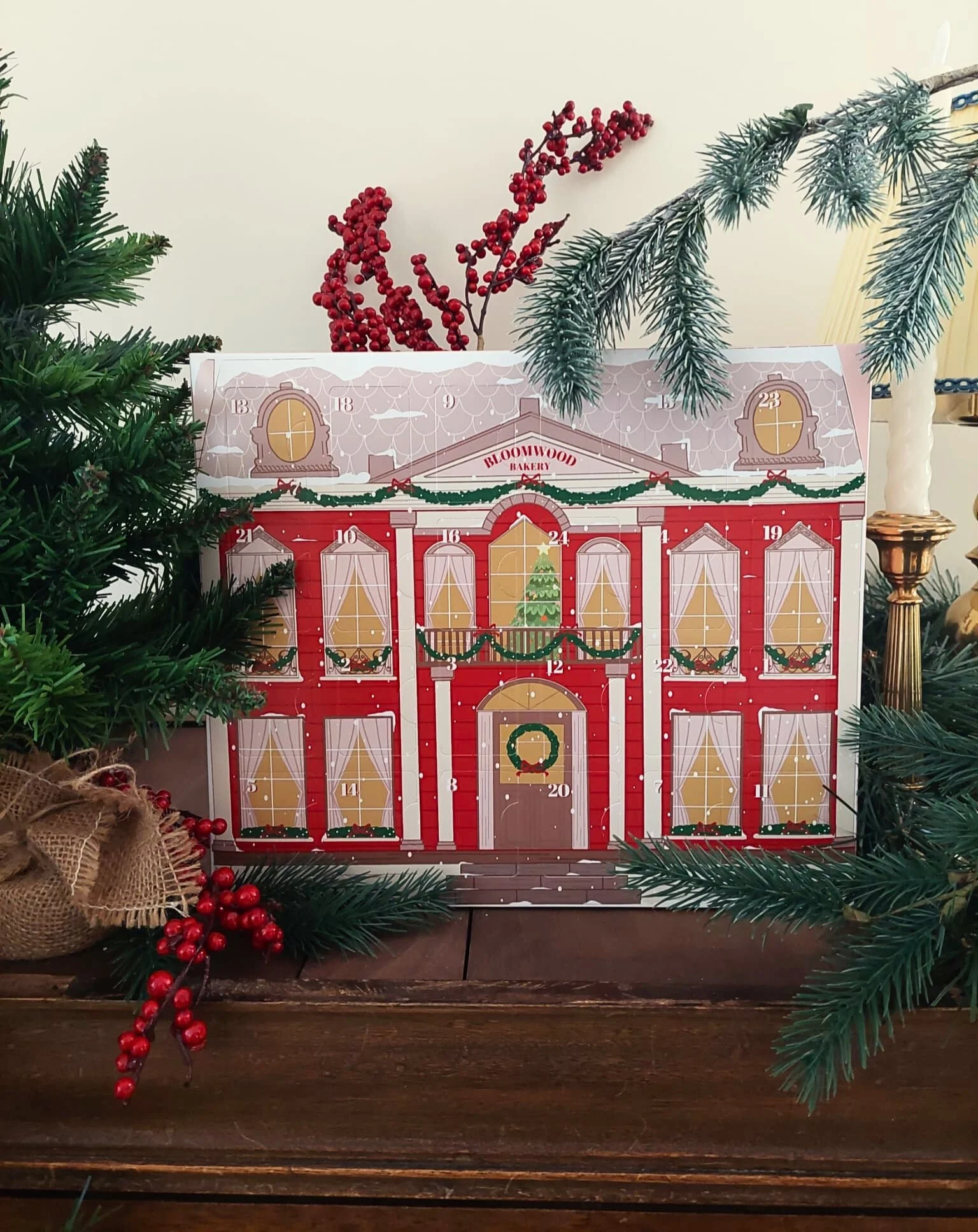 Calendrier de l'avent  Maison de Noël biscuits décorés Noël - pré-commande