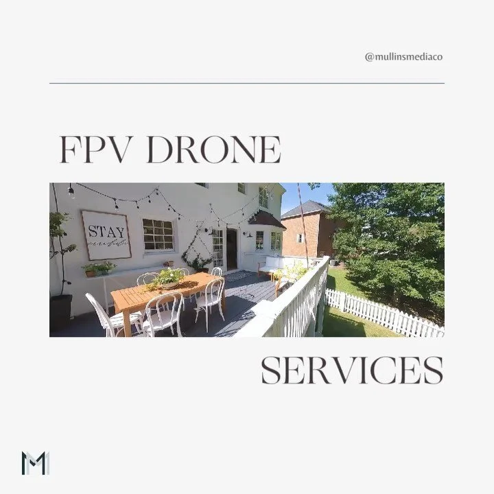 We are SO excited to offer FPV services at Mullins Media!
If you're looking for a captivating new way to market your home or business or just need to spice up your video content with an eye-catching shot, our FPV drone services are what you need!
&b