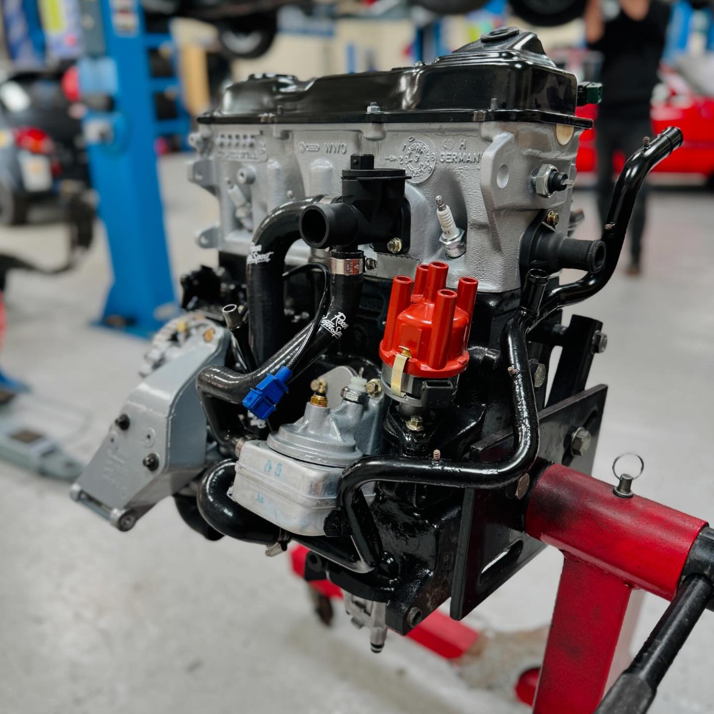We are restoring the ultimate Mk2 Golf GTi 8v. Here we have the original engine awaiting a few final touches before getting dropped back its rightful home. 

It&rsquo;s had the full works including cylinder liners, oversized pistons, bearings, rings 