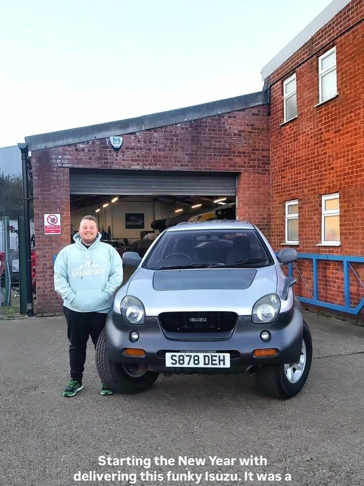 One year after we released this quirky car back to the roads is coming back for some minor tlc. What a car! Thank you for always trusting us @jamesgwilliam59