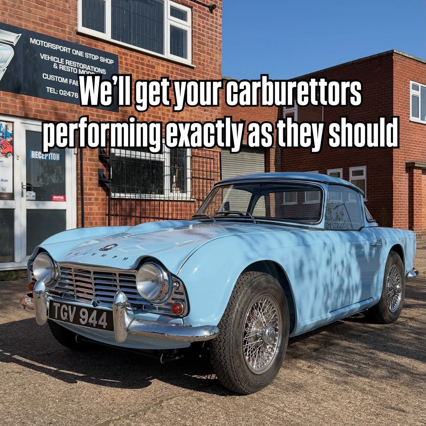 More carburettors to set up. This time on a beautiful Triumph TR4. It came to us on a low loader, running but only just. It left us driving like the sports car it should be.

Cleaning carburettors is easy, rebuilding them is a bit more challenging, b