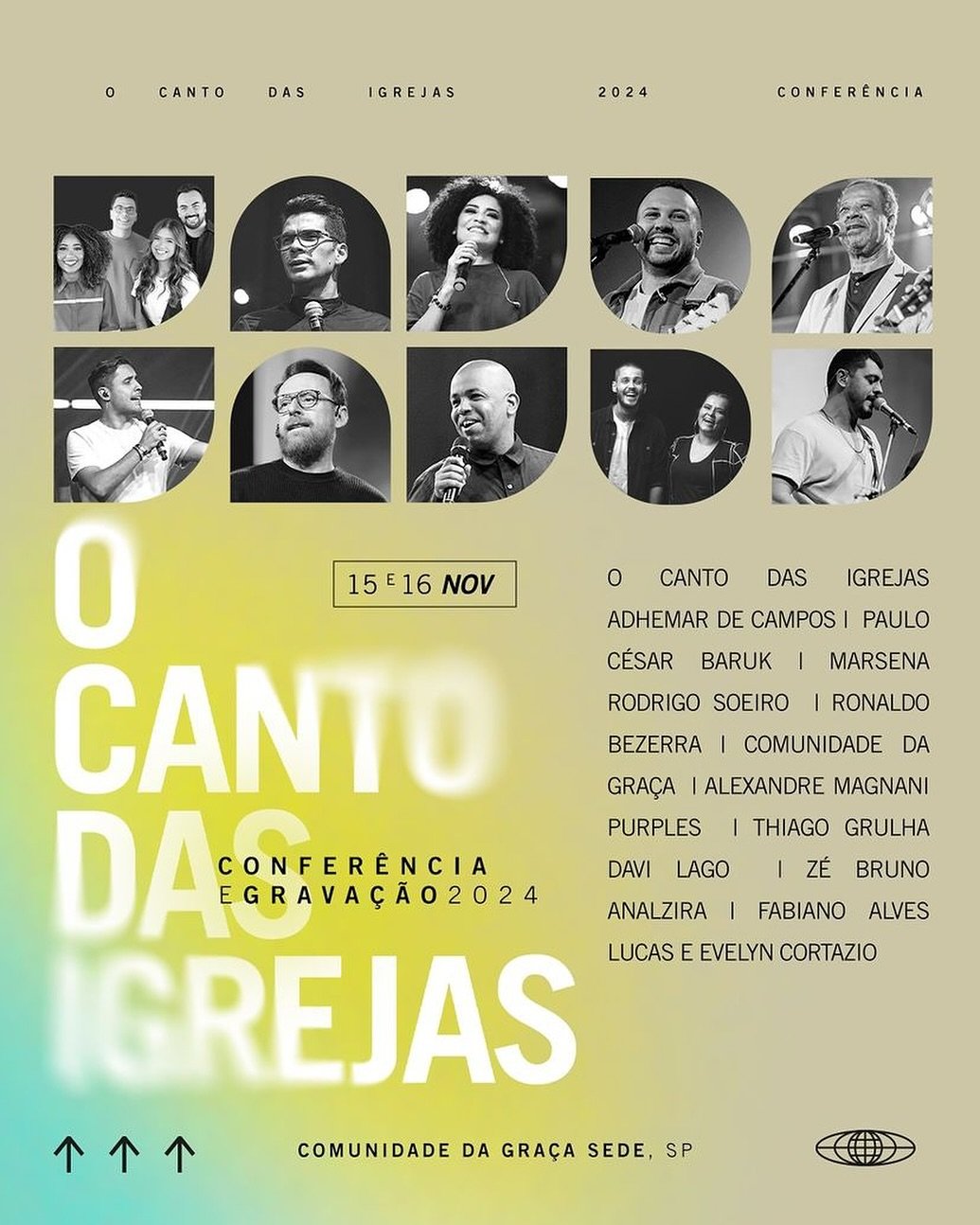 O time do @multitracksbr estar&aacute; na confer&ecirc;ncia O Canto das Igrejas em S&atilde;o Paulo e queremos encontrar voc&ecirc; e seu minist&eacute;rio por l&aacute;!

O evento acontece nos dias 15 e 16 de novembro, na Comunidade da Gra&ccedil;a 