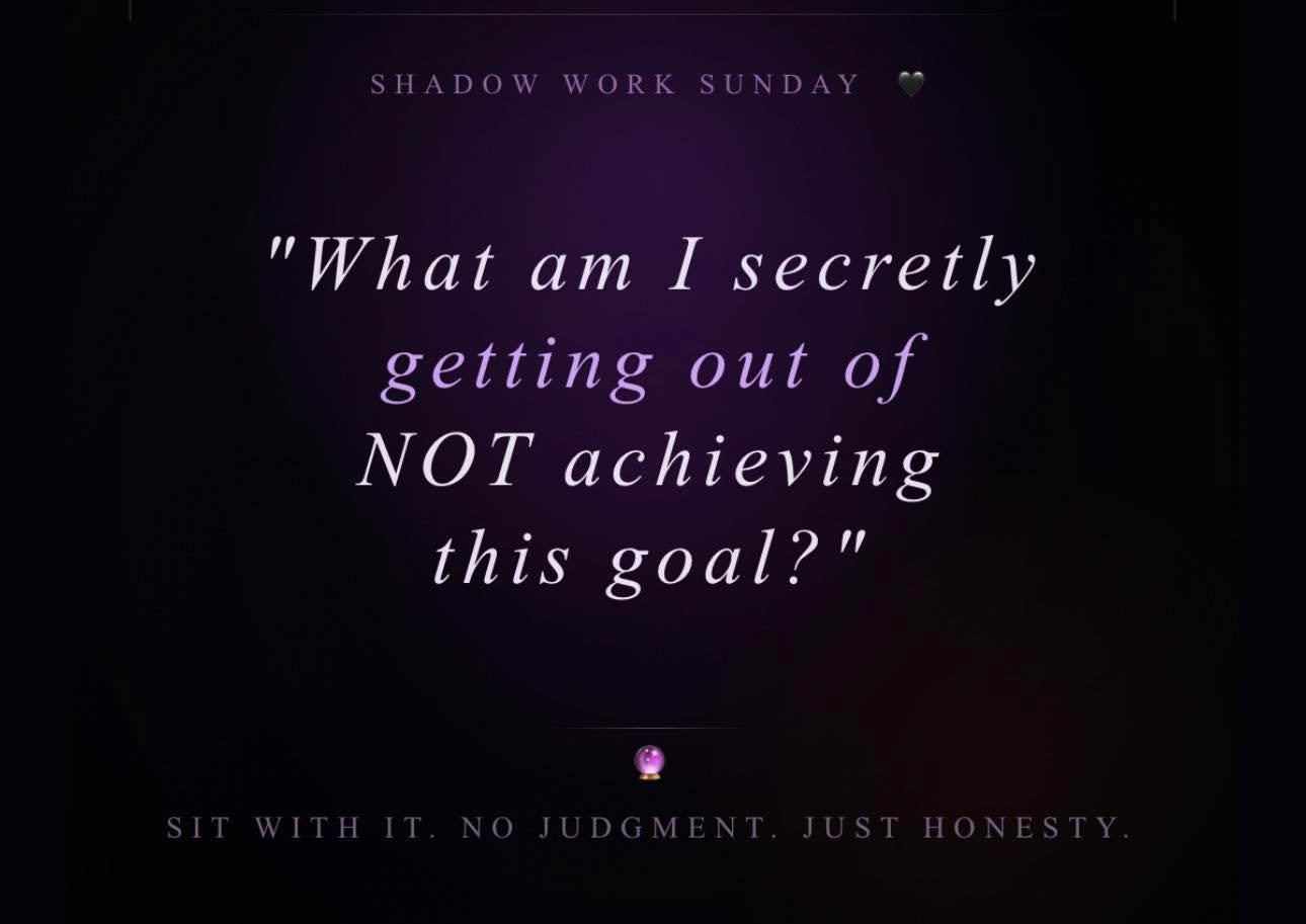 Shadow Work Sunday 🖤

March 1st. Y'all. We are one sixth of the way through this year.
Is time flying as crazy fast for you as it is me. 1/6 of 2026 DONE. WTF?!?

That resolution you made? The one quietly collecting dust? There's no shame here... bu