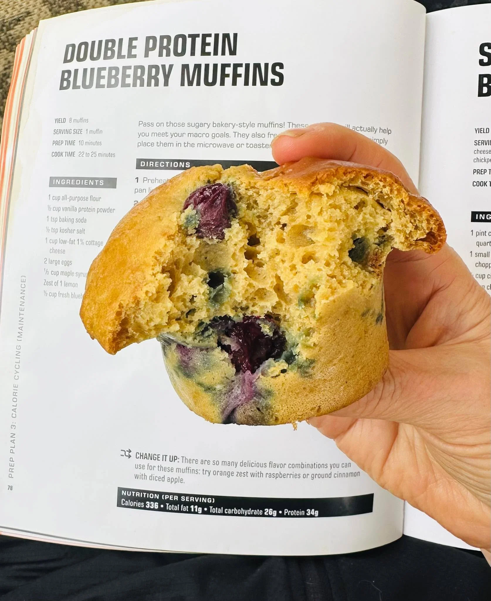 Monday Motivation 💪🫐

Y&rsquo;all&hellip; This muffin is 34g of protein and tastes as good as the real thing? Yes! 🙌

Still obsessed with this cookbook. 

Drop a note and I&rsquo;ll send you the link!

#MealPrep #HighProtein #ProteinMuffins #Macro
