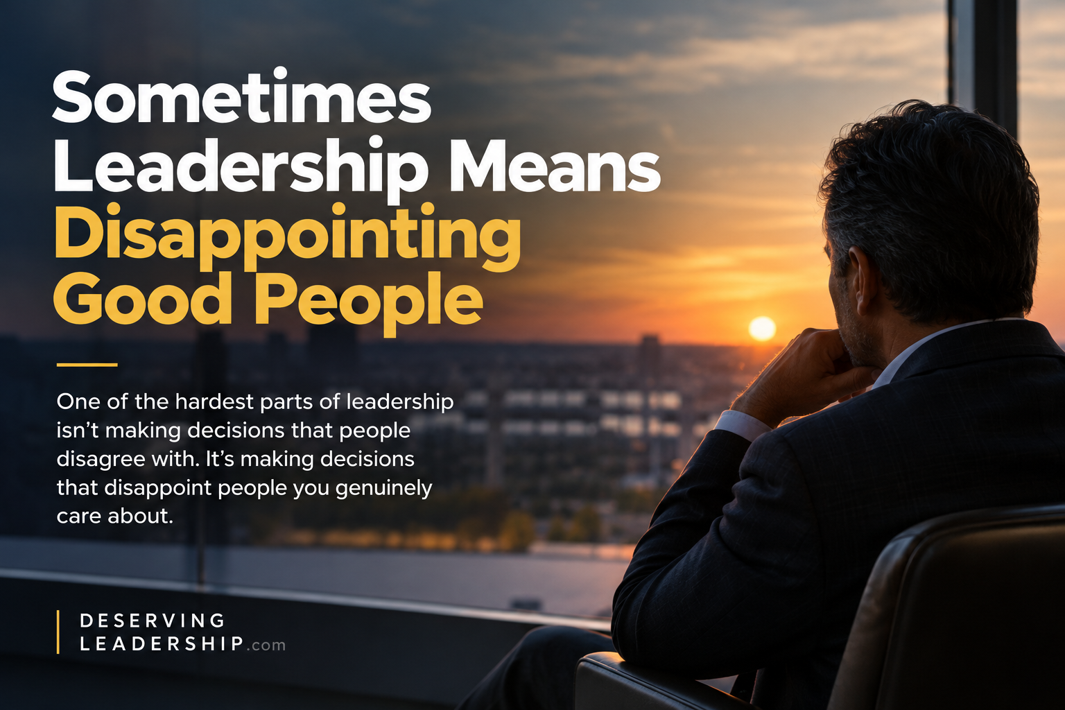 Sometimes DeServing Leadership Means Disappointing Good People