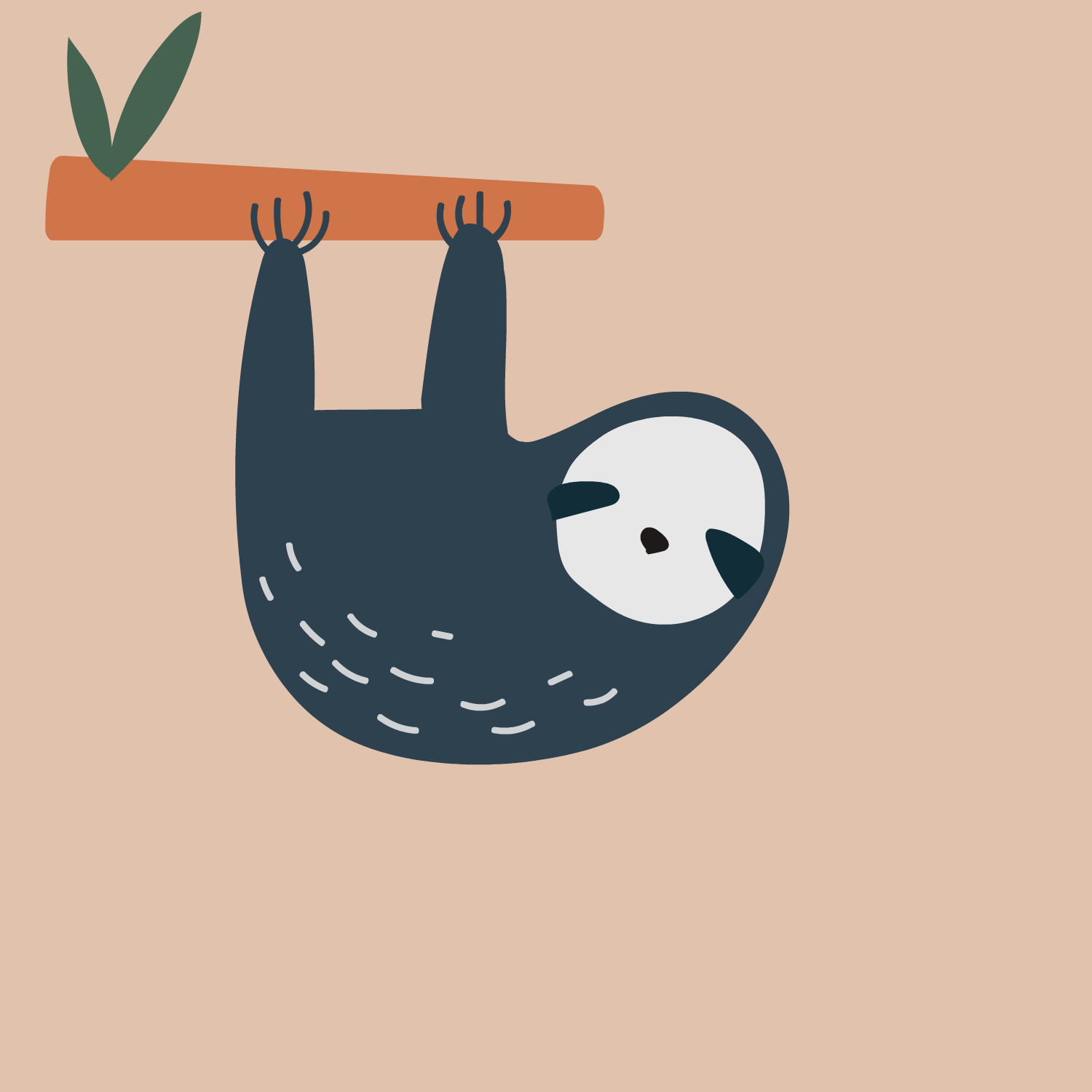 small gif animation, happy sloth