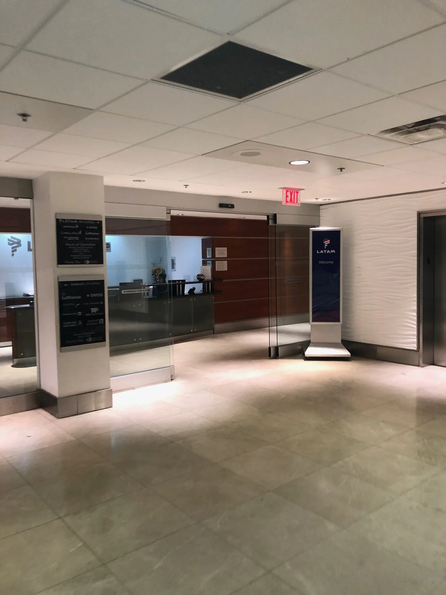 LATAM Airlines VIP Lounge Entrance MIA