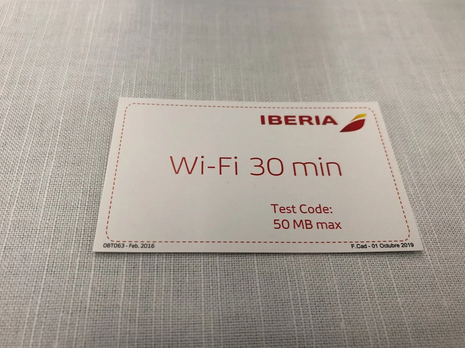 Iberia Business Class Lunch Free WIFI MAD-PVG