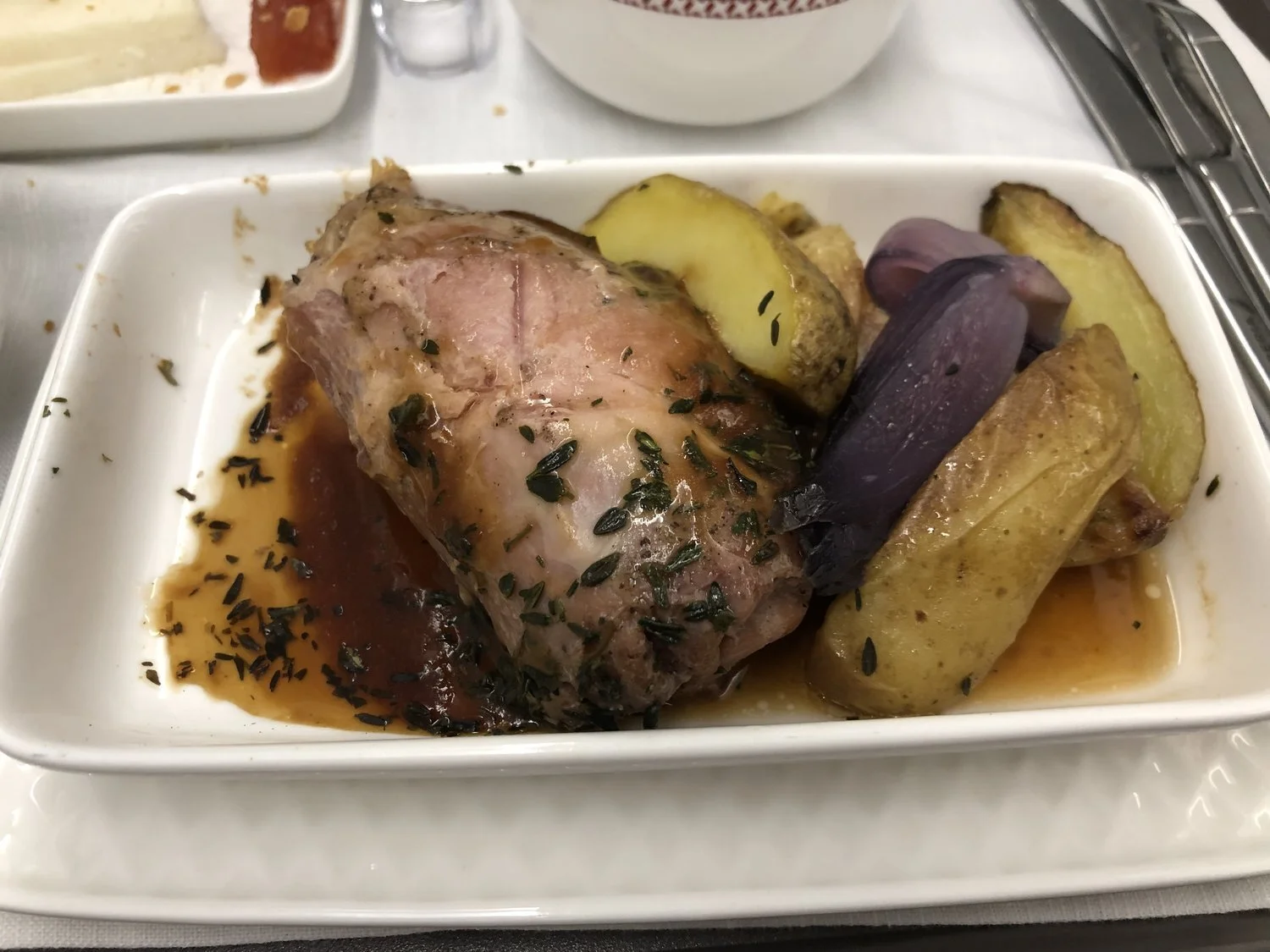 Iberia Business Class Lunch Main Course MAD-PVG