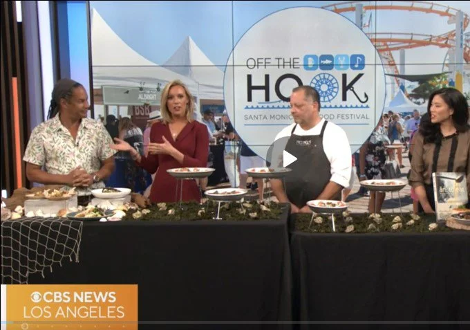 The Lobster’s Chef Govind on CBS promoting Santa Monica Seafood Fest
