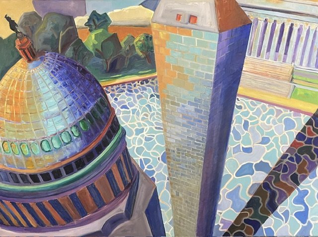 Homage To Hockney 36x48 Oil