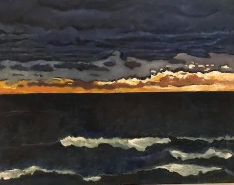 Lake Michigan near Holland, MI. Oil on canvas. 24x30.