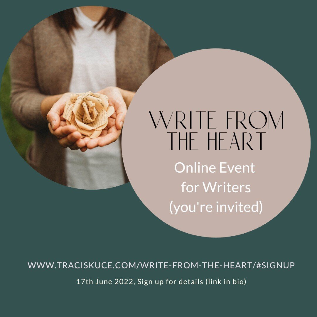 Write From the Heart: How to create and nourish your fiction or memoir so you can finally finish the book you were born to write.
When Traci Skuce asked me to be a co-host on her upcoming live workshop, I jumped at the chance to be part of it. 

Like