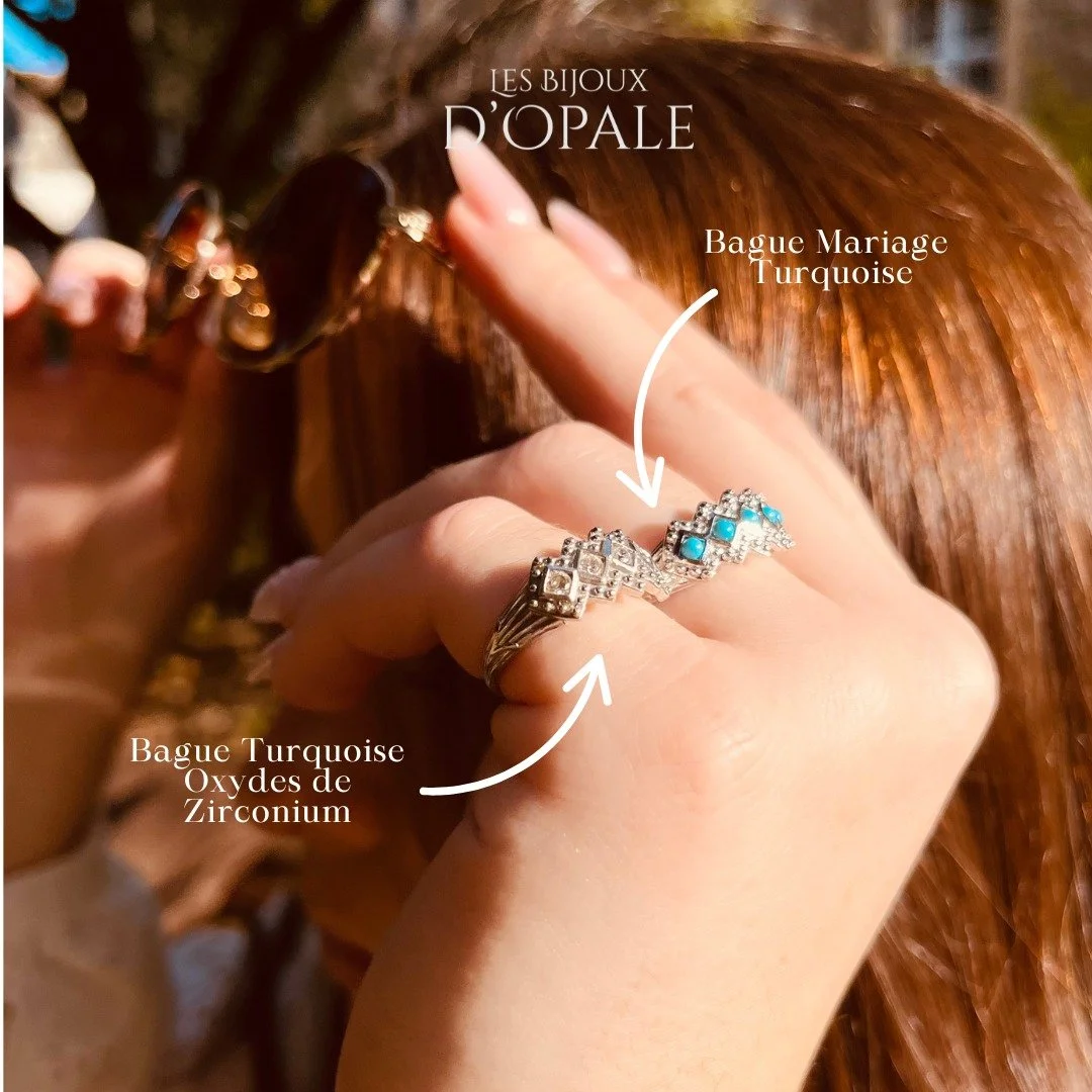 🍁 Quand l’automne peint les feuilles de ses couleurs chaudes, la turquoise nous fait penser à la mer et au ciel d’été.
💍 Nos bagues, façonnées avec amour, sont là pour accompagner vos gestes du