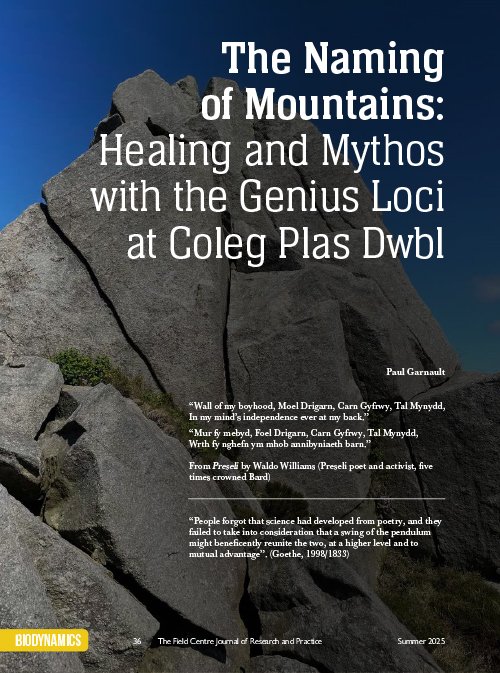 The naming of mountains