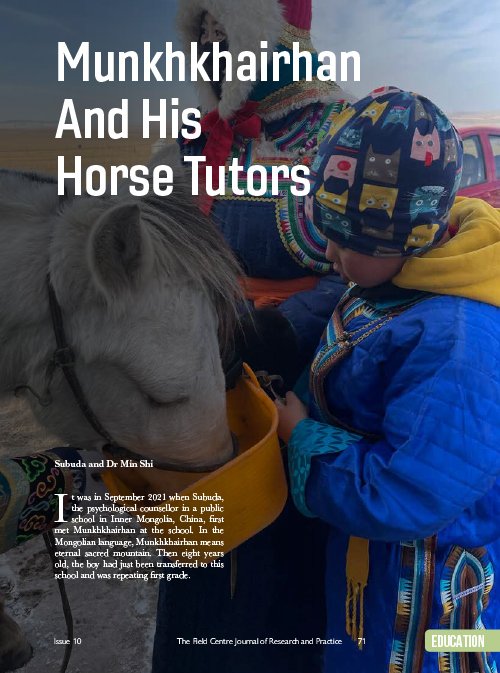 Munkhkhairhan and his horse tutors