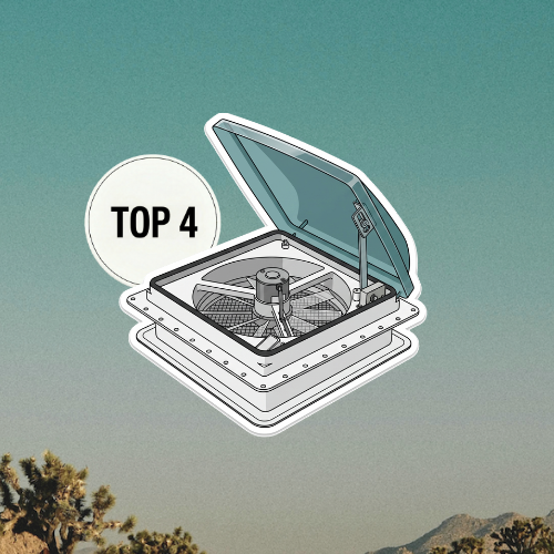 Top four roof vent fans for cargo trailer campers