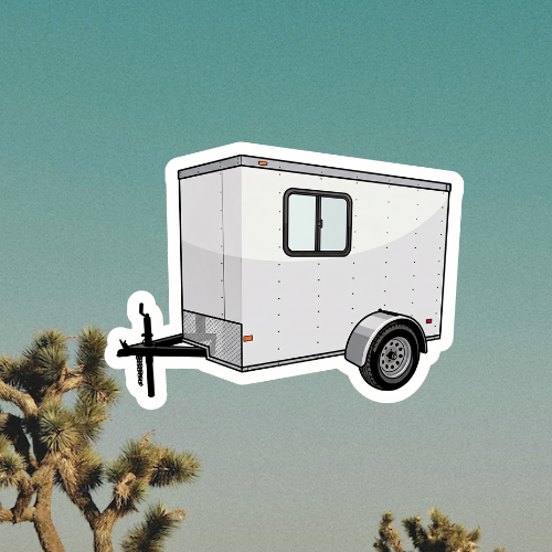 6x12 Cargo Trailer Camper vinyl sticker design