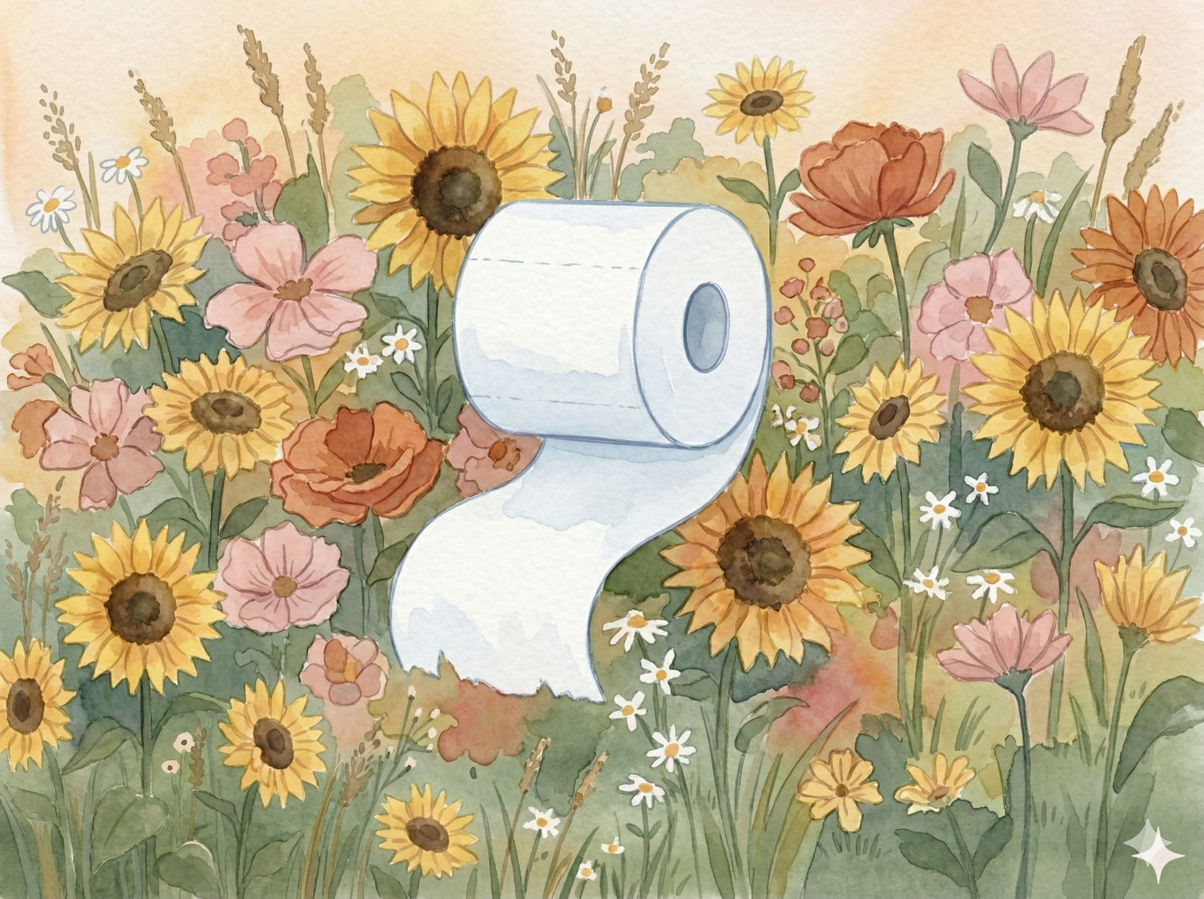 Toilet Paper Roll with Flowers - Best Cargo Trailer Camper Toilets