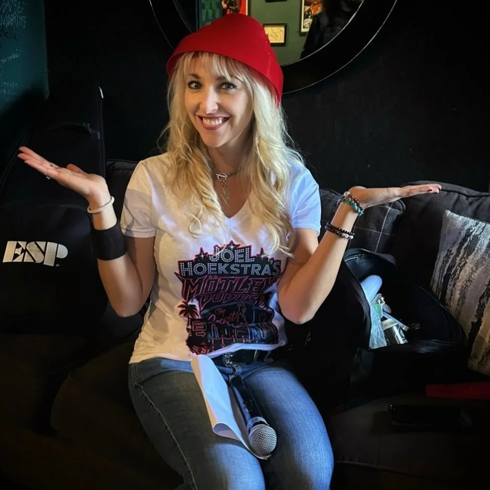 My new look, a @clubdevo hat with @joelhoekstra13 &lsquo;s @rockfantasycamp bands&rsquo; custom t-shirt before the show at The Whisky🎸 #jefffriedl #devo #rocknrollfantasycamp