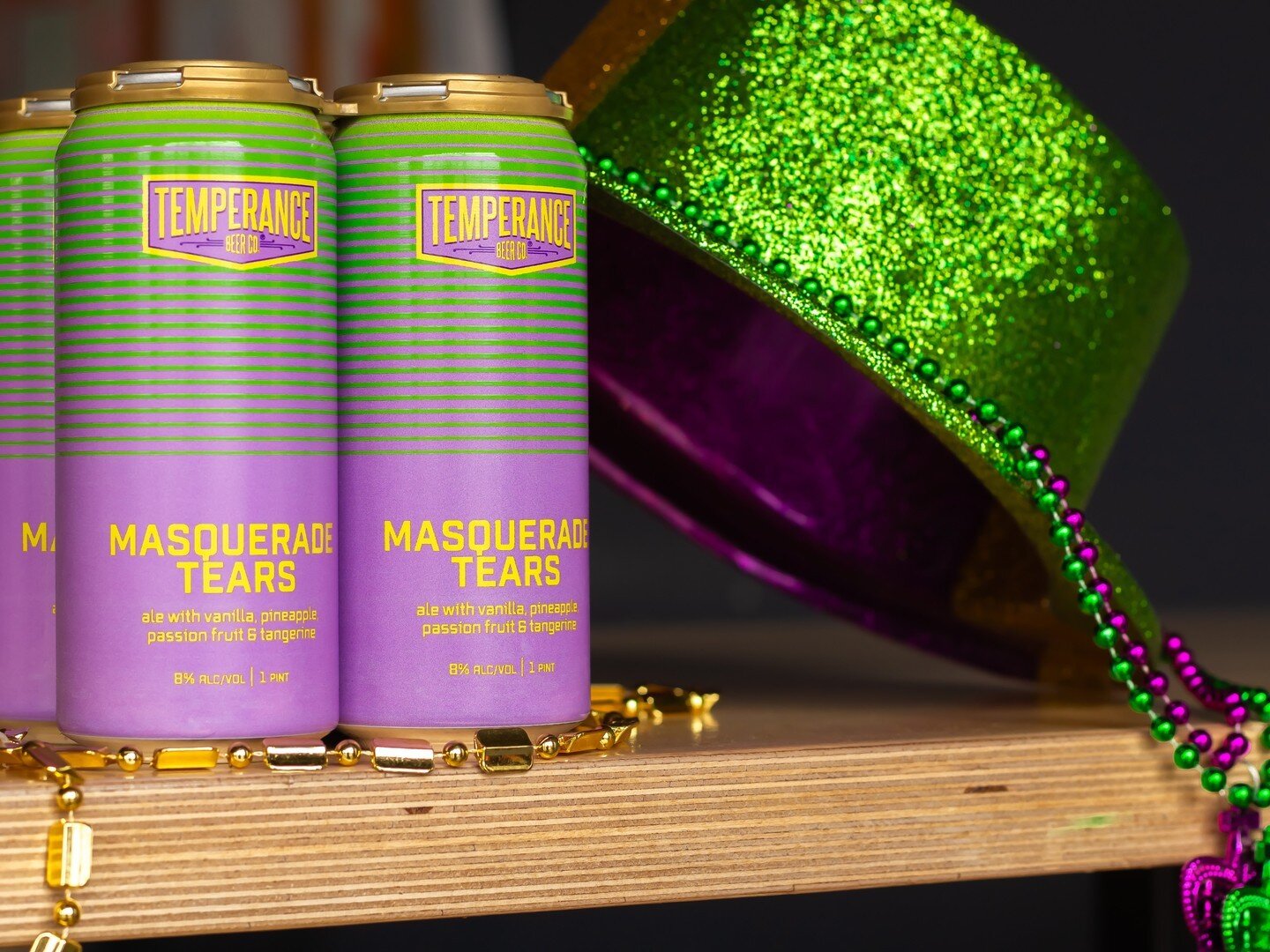 The Mardi Gras party kicks off with the return of Masquerade Tears, hitting the taps and shelves tomorrow, Feb. 9th. This isn't just any ale - it's a carnival in a can, bursting with vanilla, pineapple, passion fruit, and tangerine. At 8% ABV, it's o