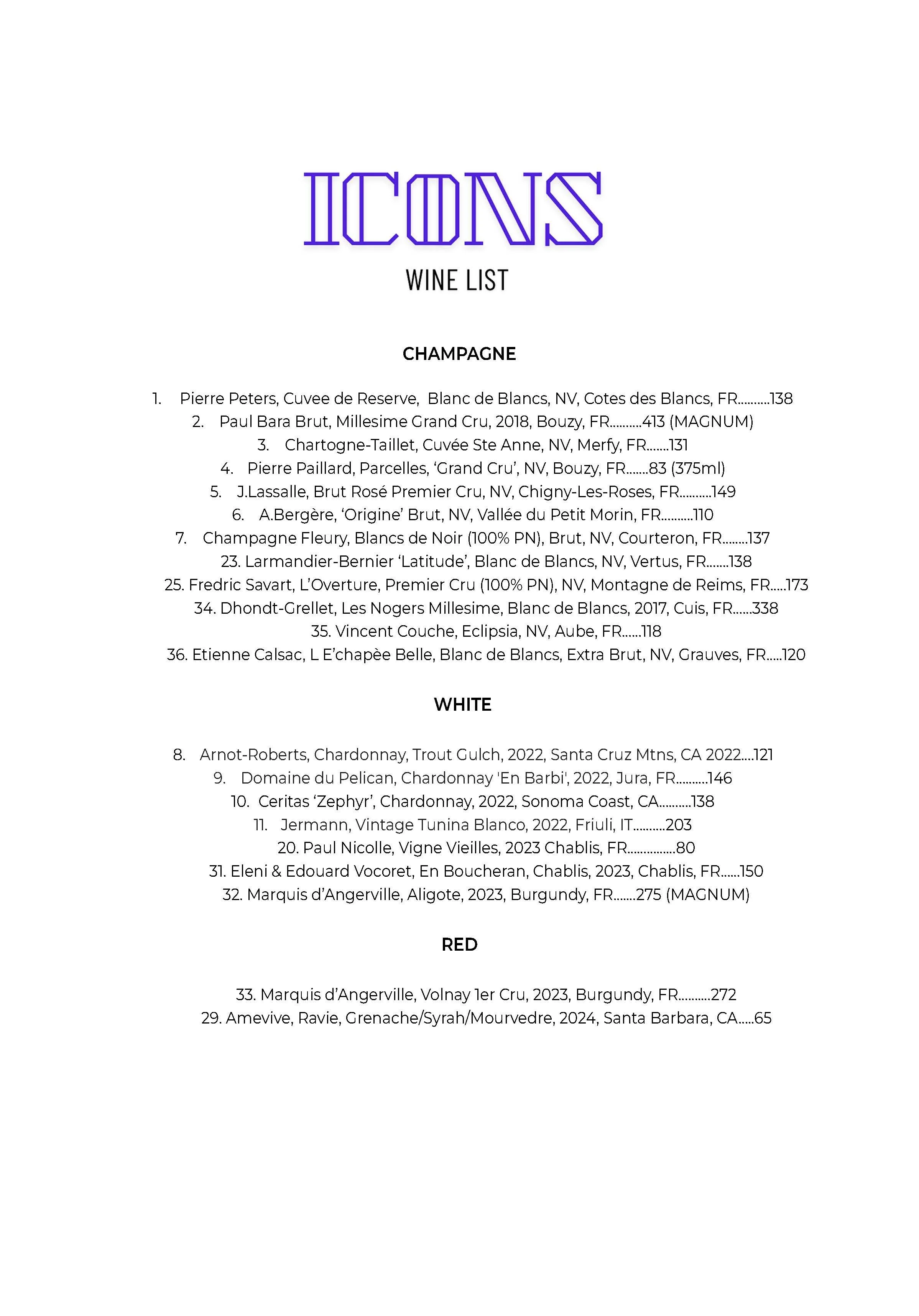 WINE LIST