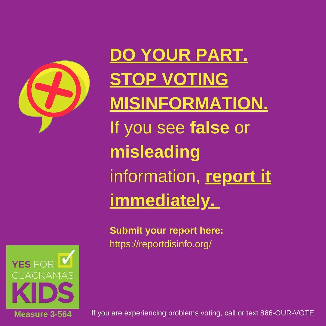 If you see disinformation about voting in an online post or ad, do your part to stop the spread. Don't engage, react or comment &mdash; that only means more people will see it! Instead, take a screenshot and submit it to: reportdisinfo.org.