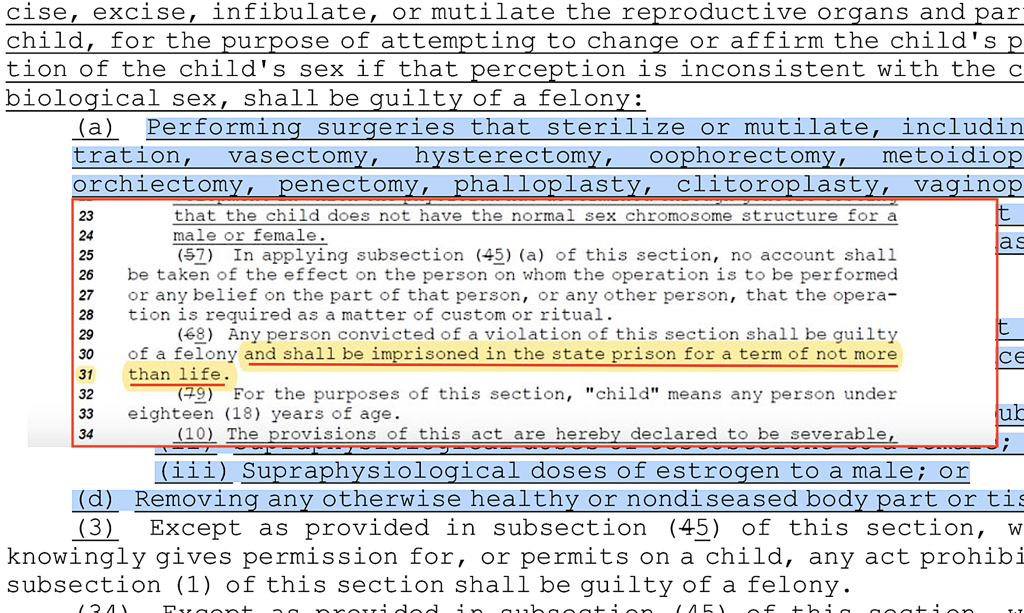 Idaho Bill H0675 to Criminalize Trans-Genital Mutilation Surgery Making it a Felony Punishable With Life in Prison — Democrats Call for ‘Death of Legislatures’