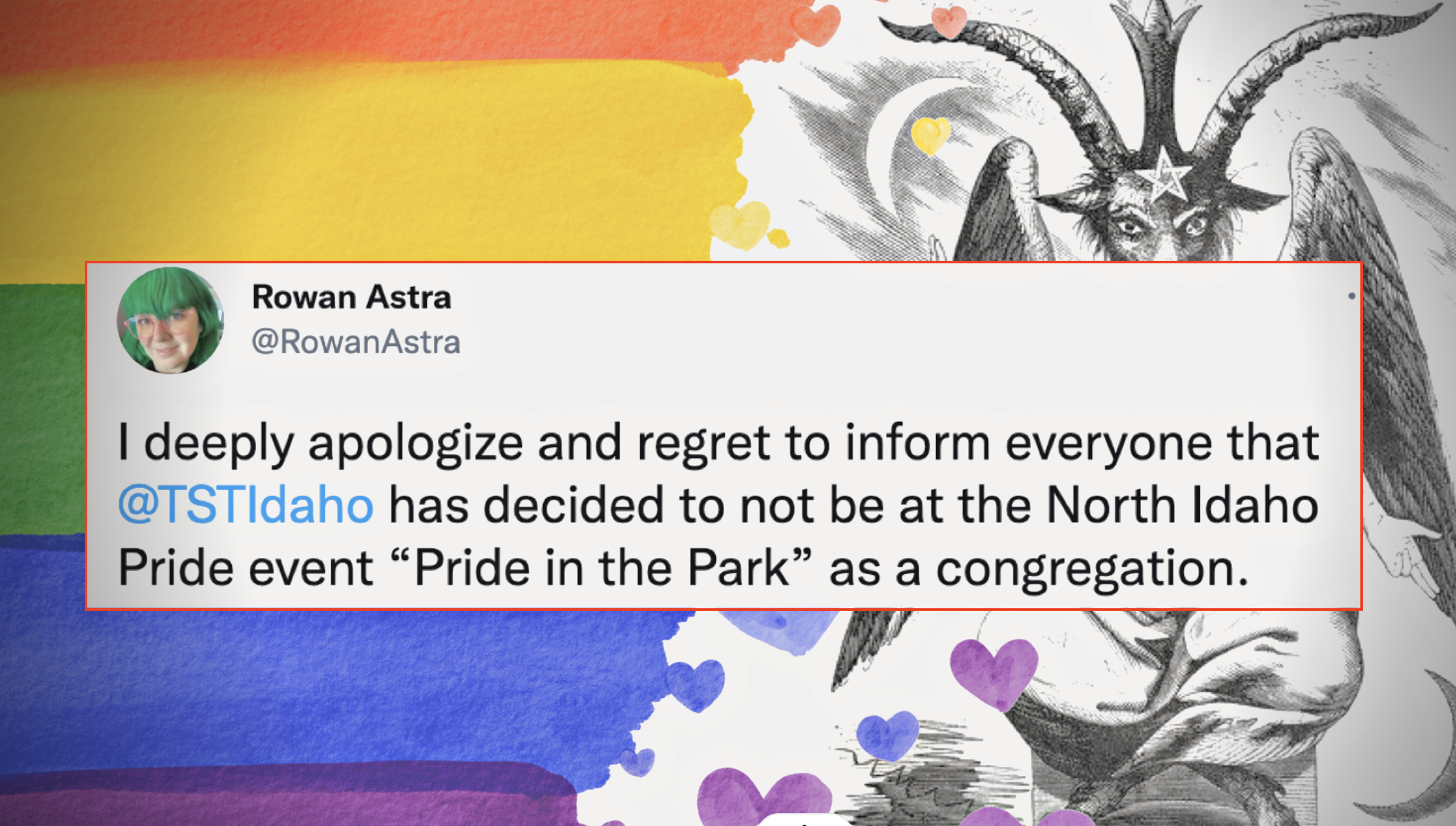 Satanic Temple Among Sponsors REMOVED From “Family-Friendly” Idaho LGBT Event Following Community Backlash — “Keep Your Satanism on the Down Low” 