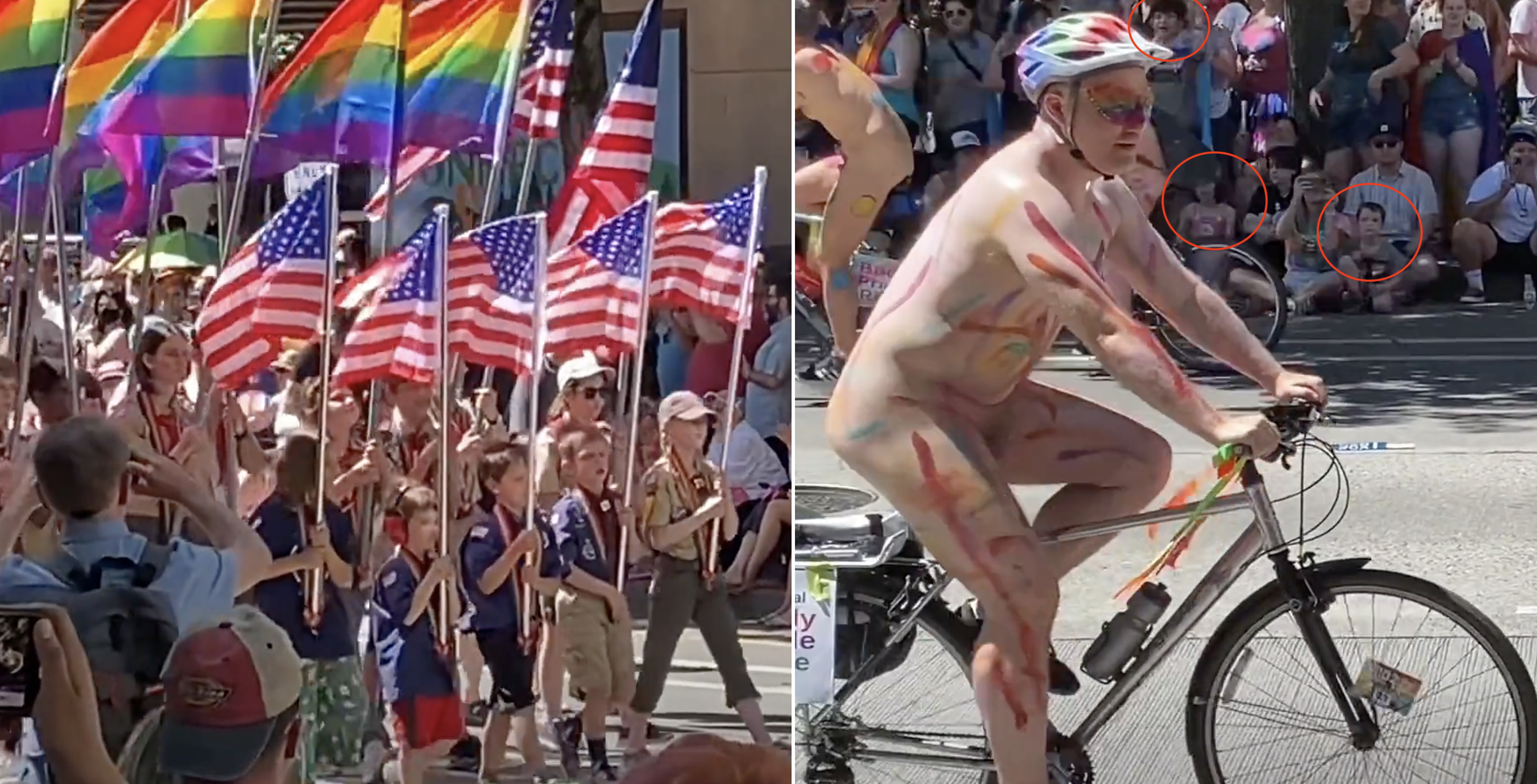 BREAKING: Boy Scouts March in Seattle Gay Pride Parade With Fully Naked Men — Young Children in Audience