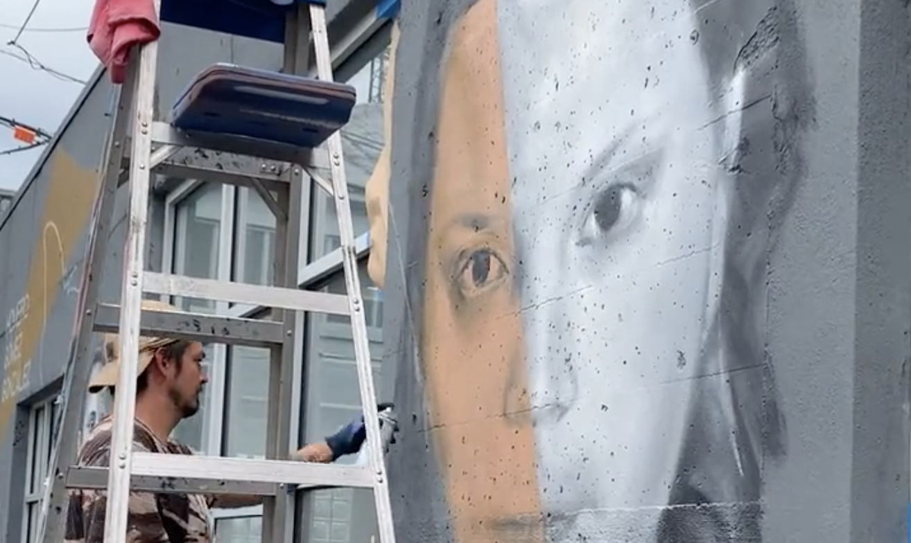 Boise Idaho Liberals Spray-Paint Giant Greta Thunberg Face Downtown — ‘Inspiration Ally’ to Host MORE Social Justice Activists 