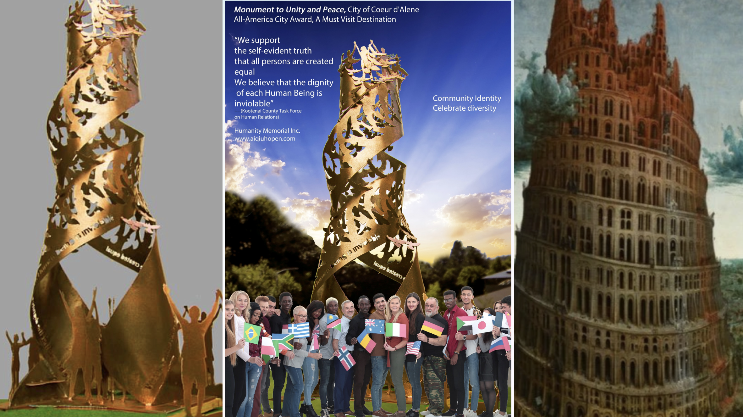 Giant Anti-Racist “Tower of Babel” to be Erected in Coeur d’Alene Friday Sep 23 — Coeur d’Alene Arts Commission at Odds With Community Once Again