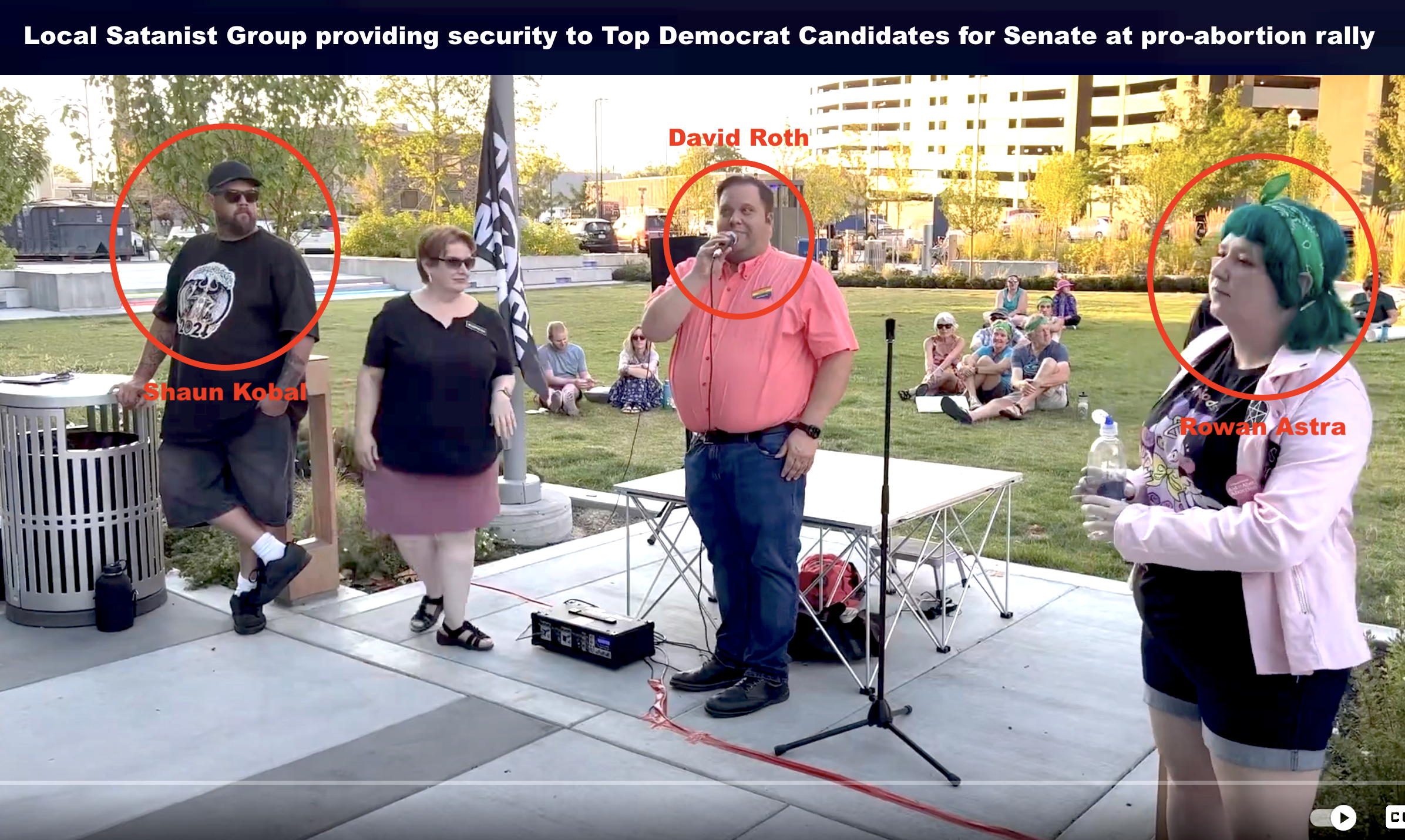 Pro-Abortion Rally Used Satanist Group as Security for Top Democrat Candidates Speaking at Boise Idaho Event 