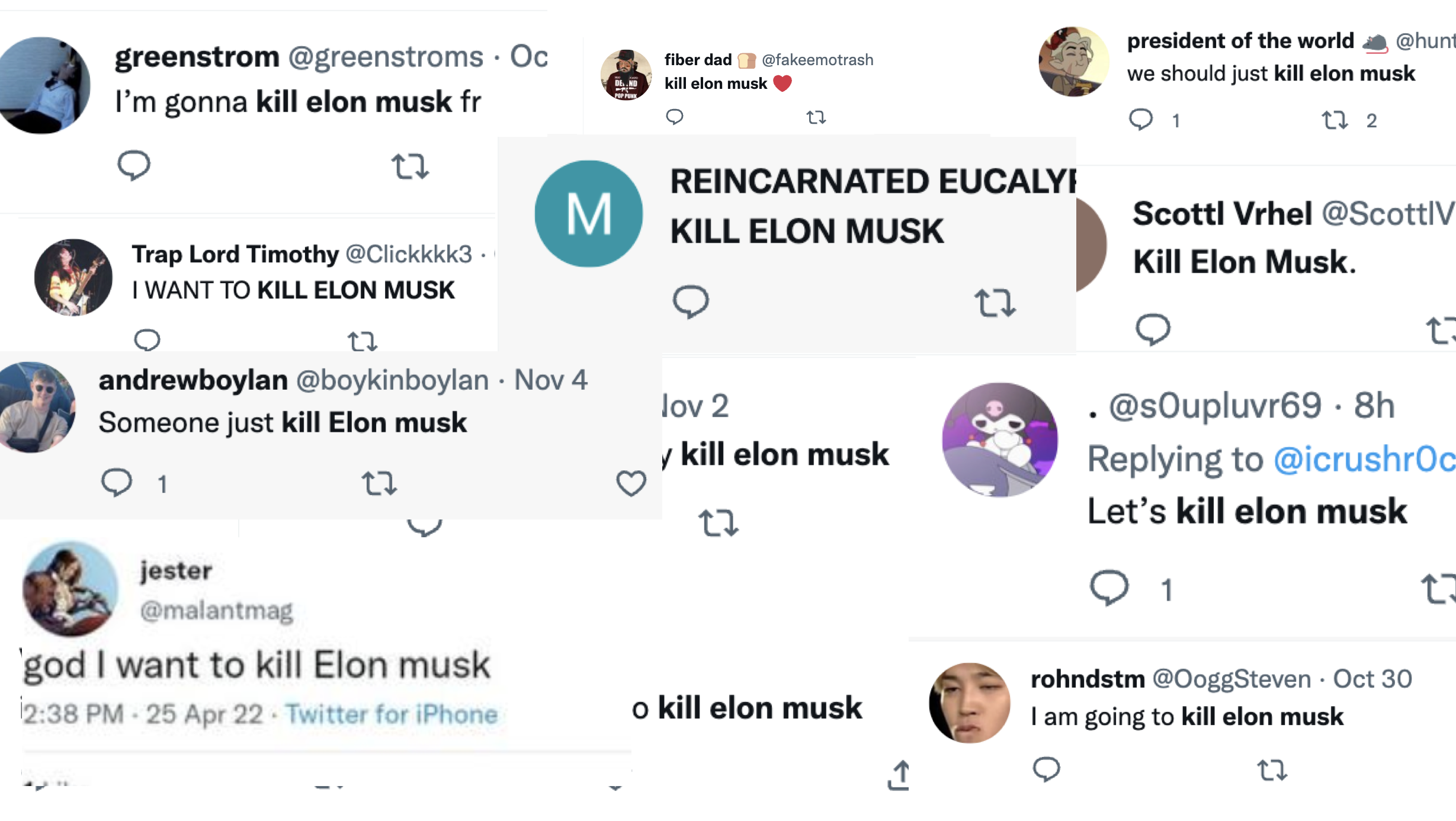 Thousands of Democrats Post Assassination Threats Against Elon Musk on Twitter Following Acquisition — “I am Going to Kill Elon Musk”